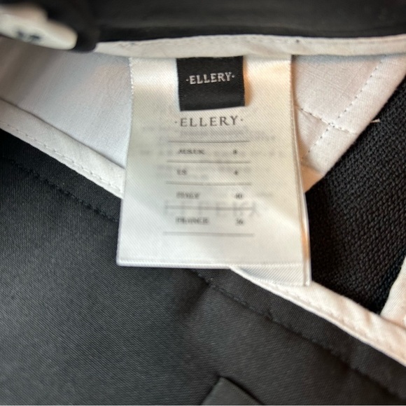 ELLERY Sinuous Cropped Bell Bottom Suit Pants Side Zip Wool Blend Sz.4 - Picture 12 of 16